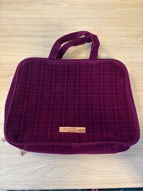 ItsJudyTime Large Purple Velvet Makeup / Travel Bag